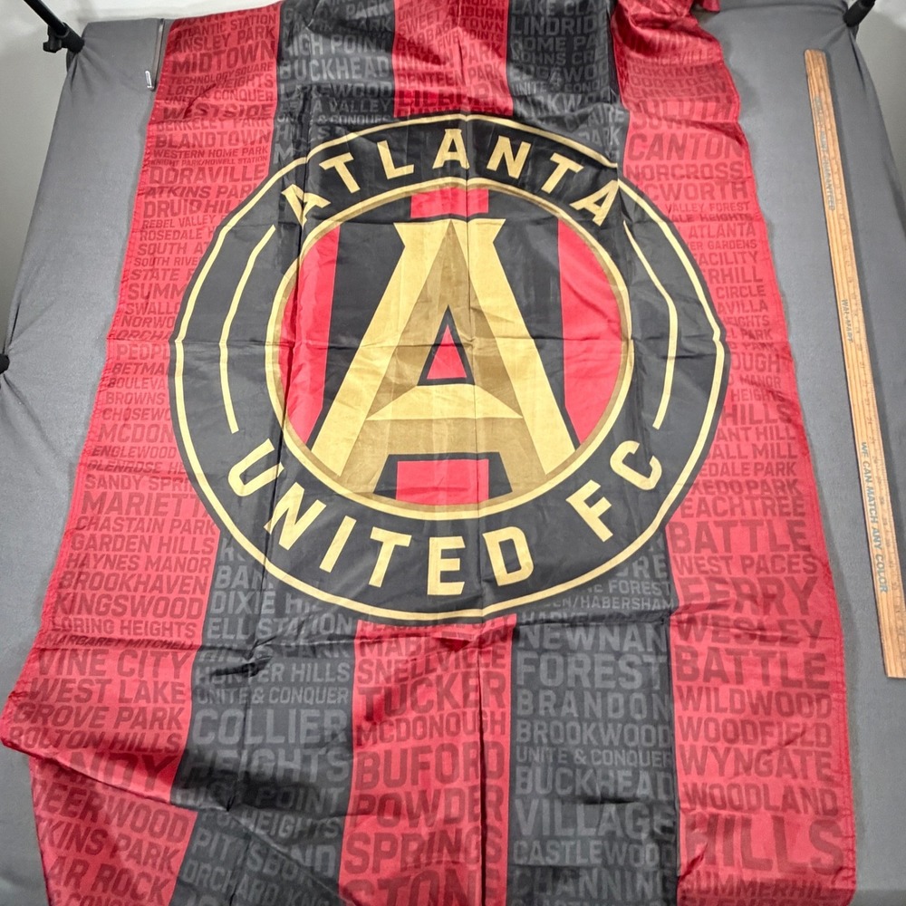 Atlanta United FC Banner Wall Flag and Reusable Bag Set MLS Soccer Fan Gear